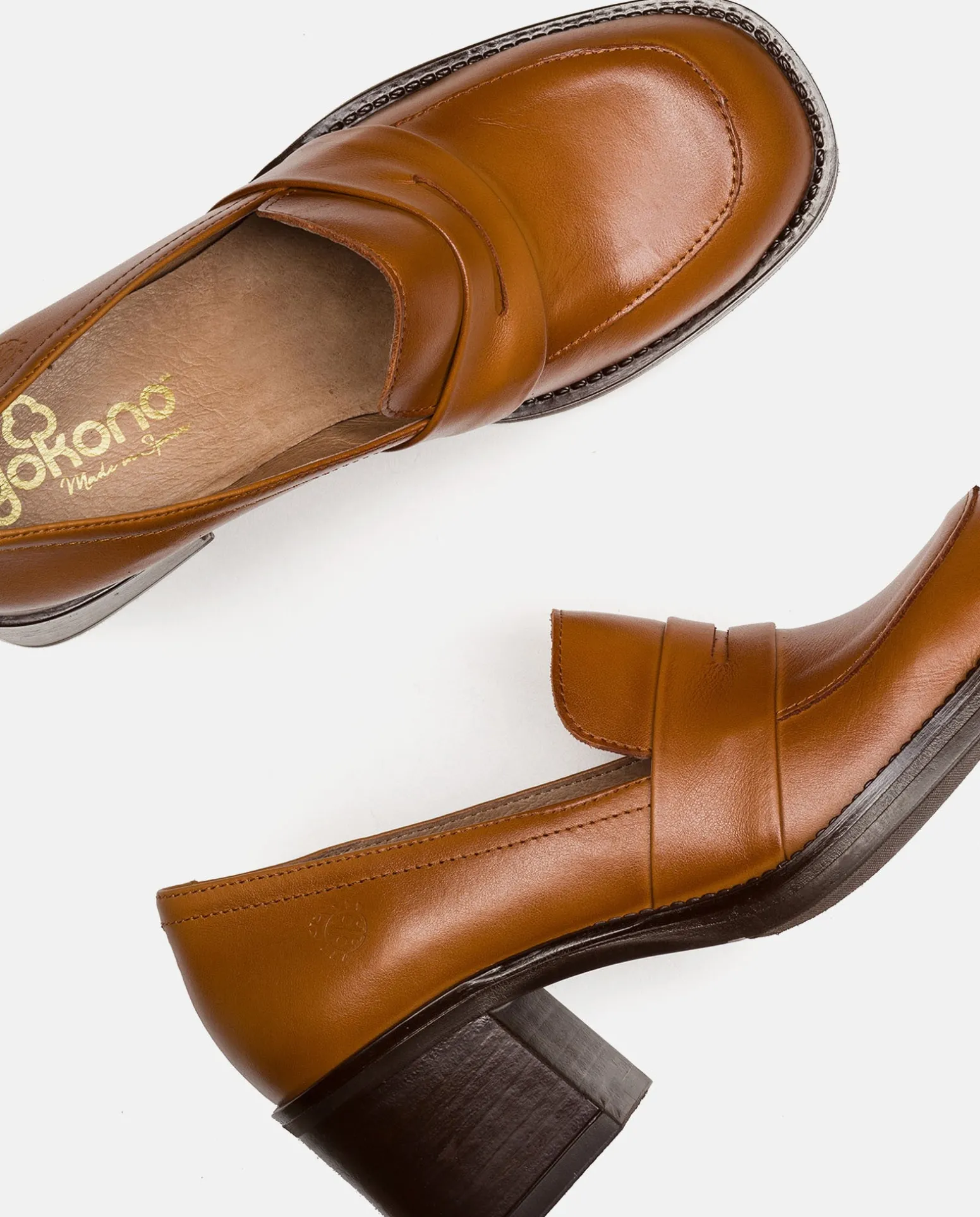 Heeled Shoe LANDAS-001 Brown
